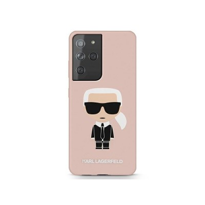 Husa Premium Originala Karl Lagerfeld Compatibila Cu Samsung Galaxy S21Ultra, Silicon Iconic, Roz